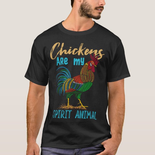 Chickens Are My Spirit Animal    Awesome Holidays T Shirt (Framsida)