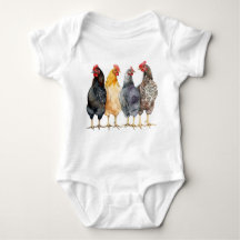 Chickens Baby Farmer Bodydräkt, Land Småbarn Tee