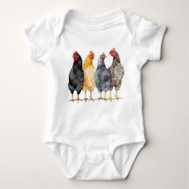 Chickens Baby Farmer Bodydräkt, Land Småbarn Tee