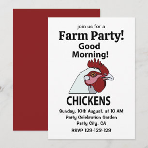 Chickens Bra God God Chicken Inbjudningar