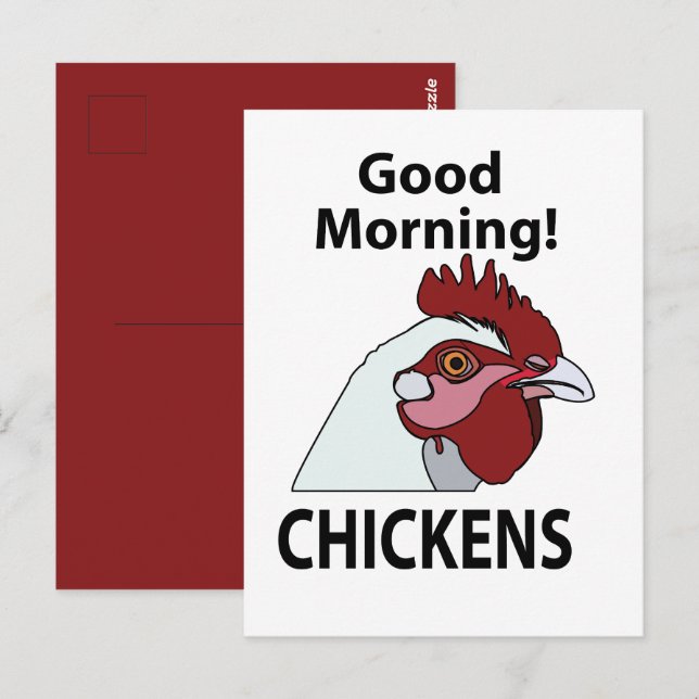 Chickens Bra God God Chicken Vykort (Fram/baksida)