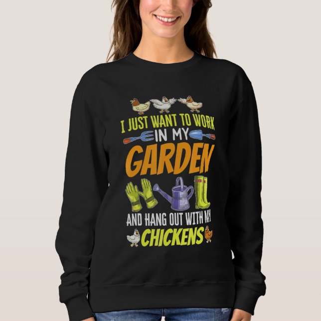 Chickens Chicken Gardener T Shirt (Framsida)
