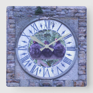 Chickens Clock Fyrkantig Klocka