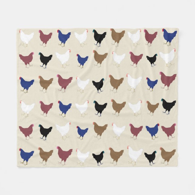 Chickens Fleece Blanket (Framsidan (Horisontell))