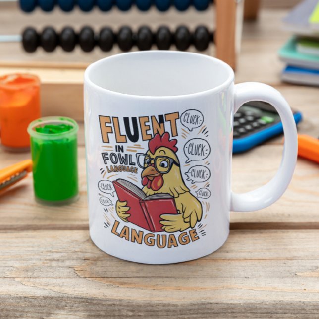 Chickens Fluent in Fowl Language Kaffemugg (Skapare uppladdad)