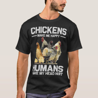 Chickens gör mig till Lycklig-funna jordbrukare Dj T Shirt