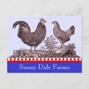 "Chickens Investigation for Picnic, Farmer's Marke Inbjudan Vykort