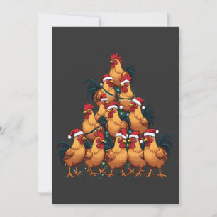 Chickens Julgran God jul Funny Julafton Inbjudningar