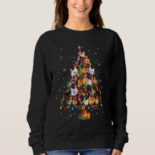 Chickens Julgran X-Mas Ljus Santa Elf Chi T Shirt