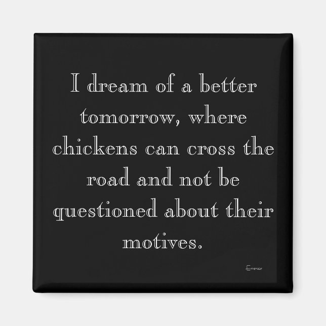 Chickens korsande motormagnet magnet (Framsidan)