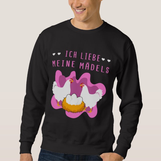 Chickens Owner Lång Ärmad Tröja (Framsida)