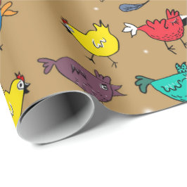 Chickens på julstämning #guld presentpapper