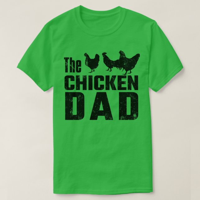 Chickens Pappa Farmer Chicken Älskare Roligt T Shirt (Design framsida)