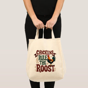 Chickens Regel Roost Rustic Farm Illustration Tygkasse