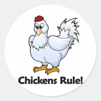 Chickens-regeln! Runt Klistermärke