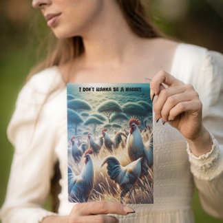 Chickens Roaming Free Vykort