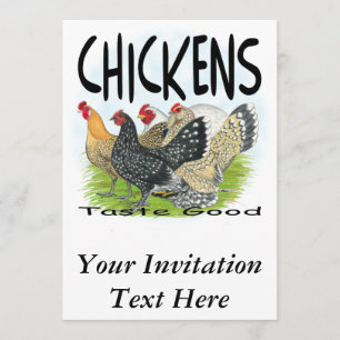 Chickens Taste Bra! Inbjudningar