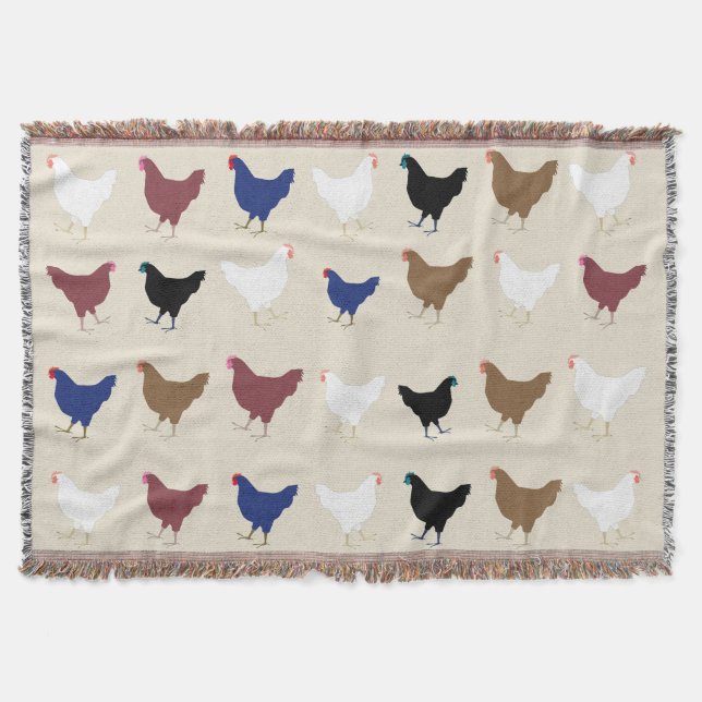 Chickens throw Blanket Filt (Framsidan)