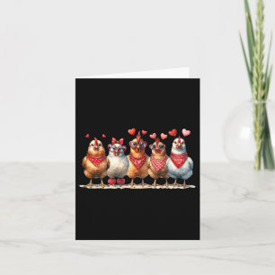 Chickens Valentines day Kärlek Valentine Cute Hear Kort