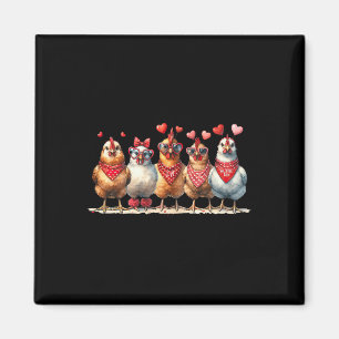 Chickens Valentines day Kärlek Valentine Cute Hear Magnet