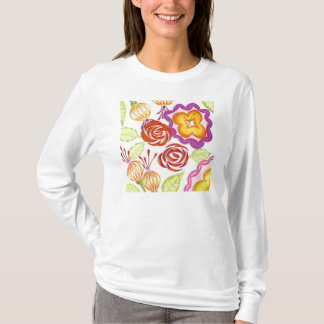 Chickie långärmad - blommor för tee shirt
