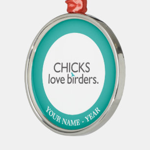 ChickkärlekBirders Julgransprydnad Metall