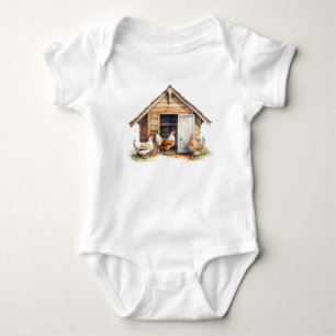 Chickkoop med kycklingar t shirt