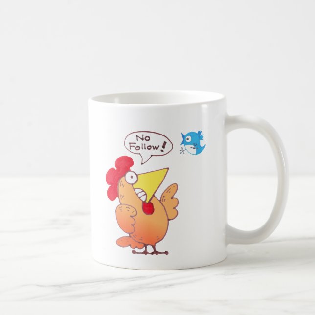 Chickmugg/tecknadhönamugg/NoFollow mugg (Höger)