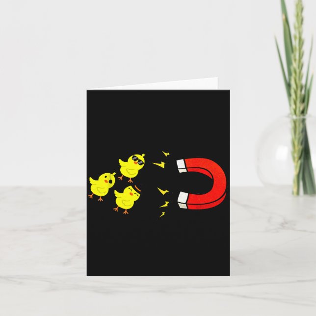 Chicks With Magnet Funny Halloween Chick Magnet Va Kort (Framsida)
