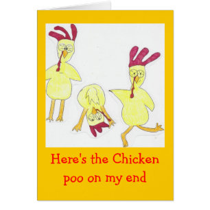 Chicky bajs hälsningskort