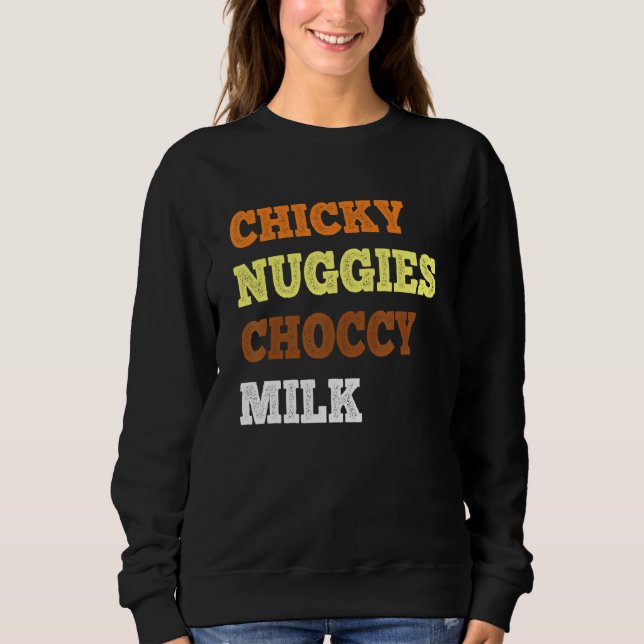 Chicky Nuggies Choccy Mjölk Chicken Nugget Meme T Shirt (Framsida)