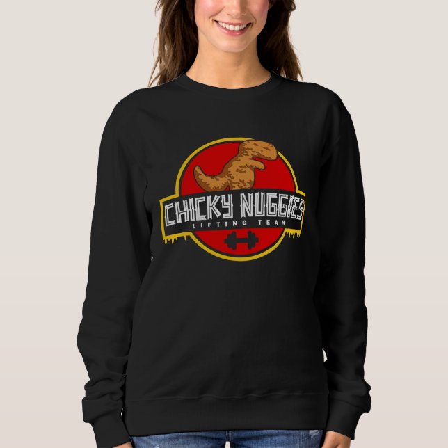 Chicky Nuggies Lifting Team Chicken Nugget  Fitnes T Shirt (Framsida)