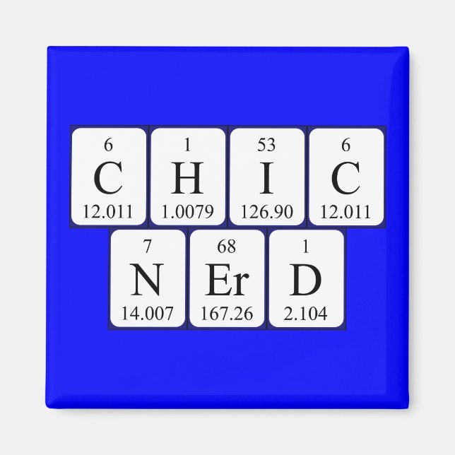 ChicNerd periodisk bord-frasmagnet Magnet (Framsidan)