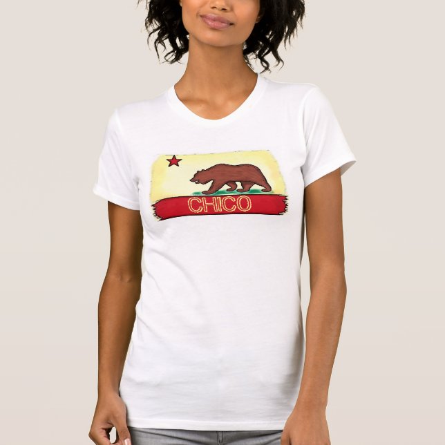 Chico California dam statlig flagga T Shirt (Framsida)