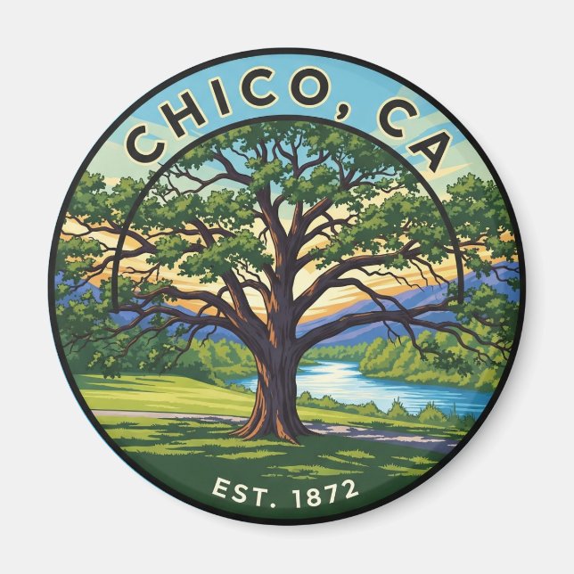 Chico California Travel Magnet (Framsidan)