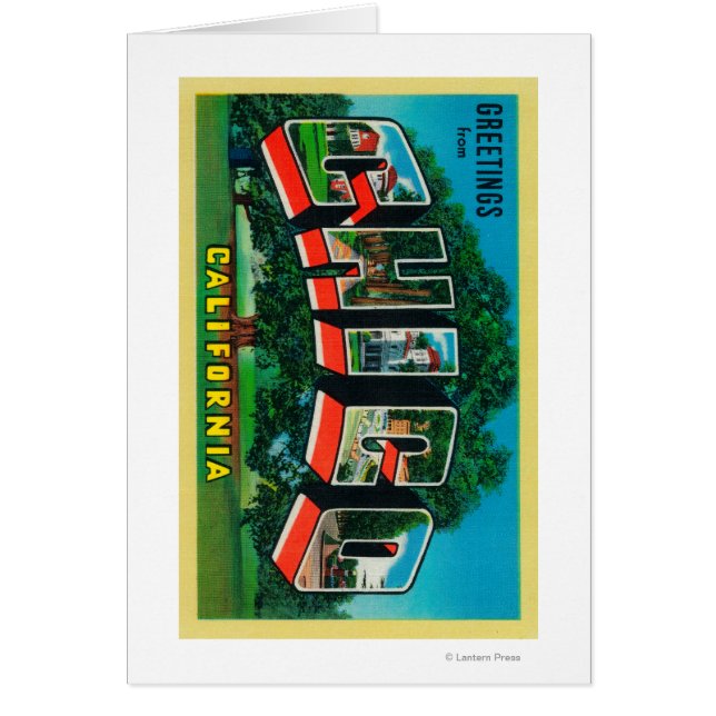 Chico, Kalifornien - Stora Brev Scenes Hälsningskort (Framsidan)