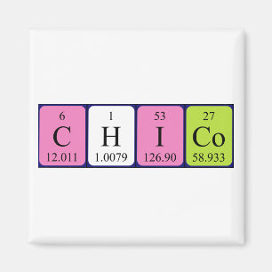 Chico Periodisk bord namn magnet