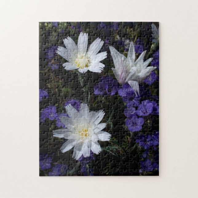 Chicory och Phacelia vilda blommor Pussel (Vertikal)