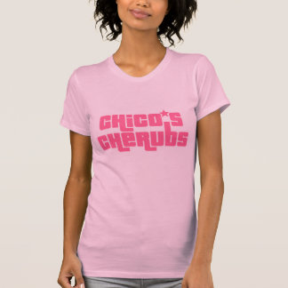 Chicos Cherubs Logotyp T-shirt-Rosa på rosa Tee