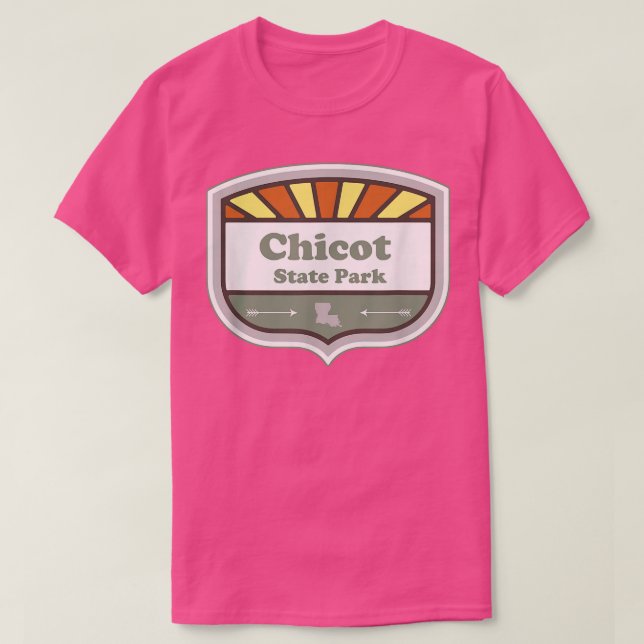 Chicot State Park Louisiana La Sunburst Badge Vaca T Shirt (Design framsida)