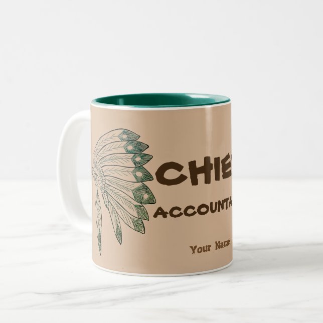 ’CHIEF ACCOUNTANT’ Två-Tonad MUGG (Framsida vänster)
