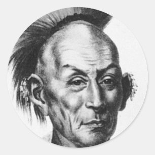 Chief Black Hawk Runt Klistermärke