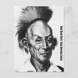 Chief Black Hawk Vykort