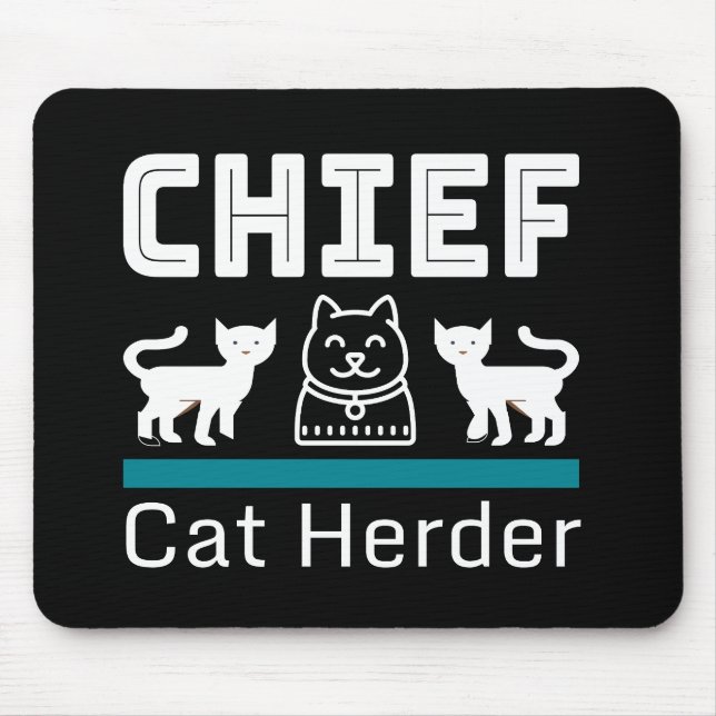 Chief Cat Herder Funny Musmatta (Framsidan)
