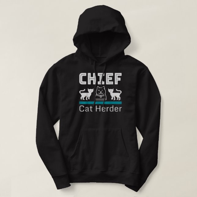 Chief Cat Herder  Hoodie (Design framsida)