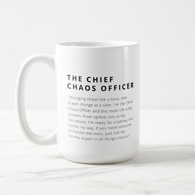 CHIEF CHAOS OFFICER FÖR FUNNY MAMMA LIFE CHIEF CHA KAFFEMUGG (Vänster)