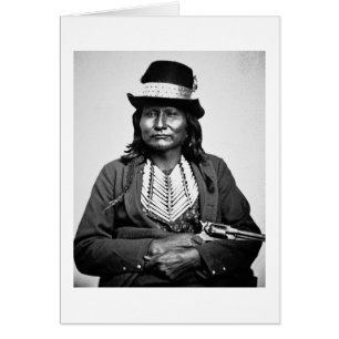 Chief Esatonyett, 1869 (b/w bild) Hälsningskort