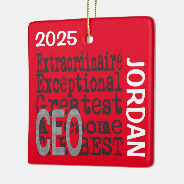 Chief Executive Officer CEO extraordinär CUSTOM Julgransprydnad Keramik (Vänster)