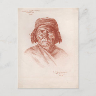 Chief Geronimo, Apache, 1898 Vykort