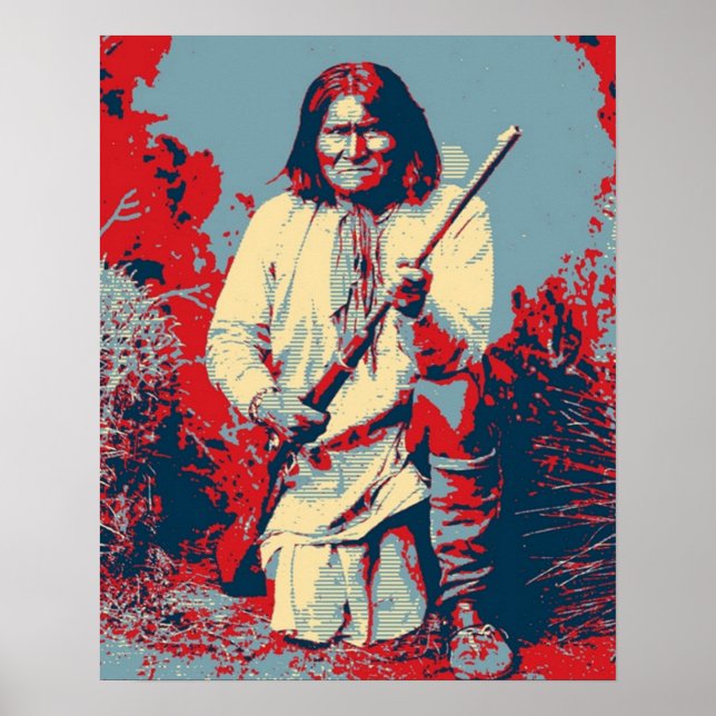 Chief Geronimo Pop Art Poster (Framsidan)